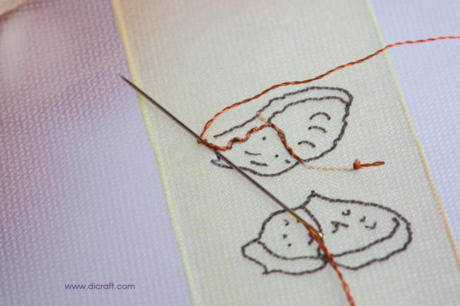 Fill in with back stitch